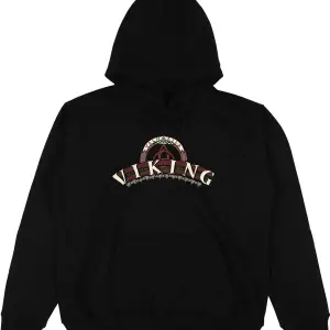 Viking Siyah Oversize Unisex Kapüşonlu Sweatshirt Hoodie