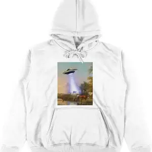 Village Beyaz Oversize Unisex Kapüşonlu Sweatshirt Hoodie