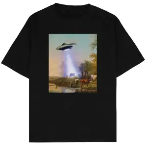 Village Beyaz Oversize Unisex T-shirt