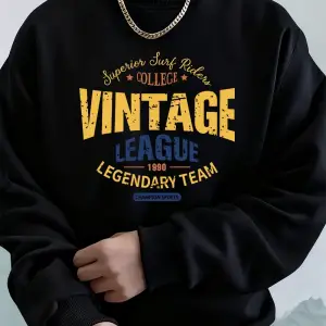 Vintage Legue Efsanevi Takım Baskılar Erkekler Kapüşonlular Sonbahar Polar Sıcak Kazak Rahat