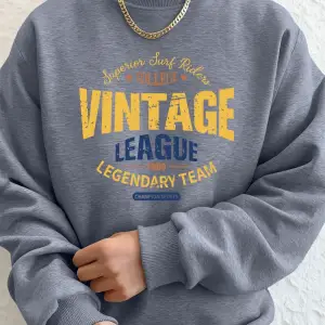 Vintage Legue Efsanevi Takım Baskılar Erkekler Kapüşonlular Sonbahar Polar Sıcak Kazak Rahat