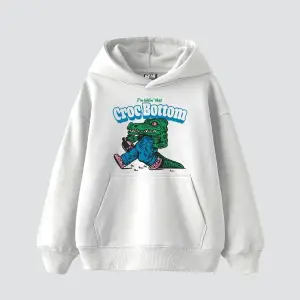 Vırtual Tracks Baskılı Oversize Unisex Premium Beyaz