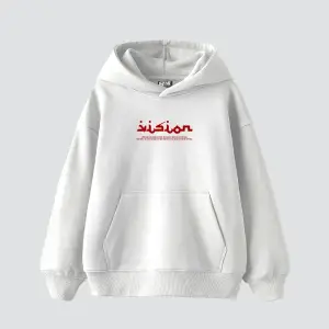 Vision Baskılı Oversize Unisex Premium Beyaz