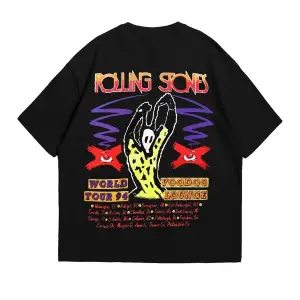 Voodoo Lounge Baskılı Oversize Unisex Beyaz