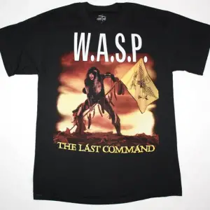 W.A.S.P. CRIMSON IDOL NEW BLACK T-SHIRT ÖN VE ARAKA BASKILI