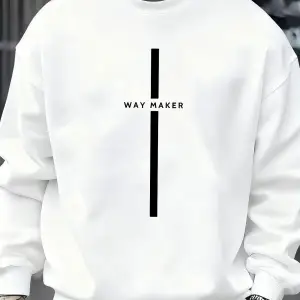 Way Maker Line Basit Baskılı Erkek Kazak Tüm Maç Polar Tişörtü Sonbahar Çok Renkli Erkek Soka