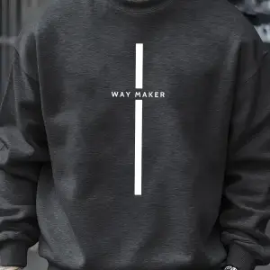 Way Maker Line Basit Baskılı Erkek Kazak Tüm Maç Polar Tişörtü Sonbahar Çok Renkli Erkek Soka