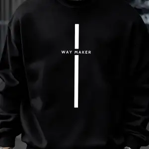 Way Maker Line Basit Baskılı Erkek Kazak Tüm Maç Polar Tişörtü Sonbahar Çok Renkli Erkek Soka