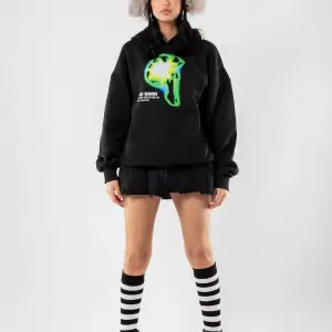 WE BORN Baskılı Oversize Unisex Siyah