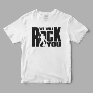 We Will Rock You Queen Baskılı Tişört
