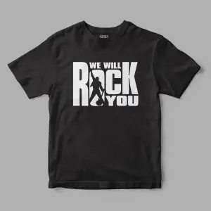 We Will Rock You Queen Baskılı Tişört