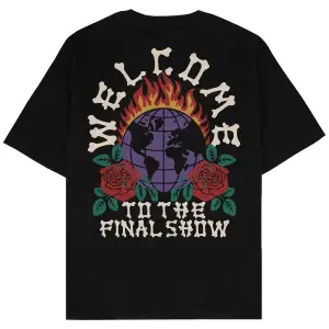 Welcome Siyah Oversize Unisex T-shirt