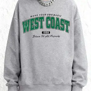 West Coast Letter 1998 Baskılı Sweatshirt Kadın Kışlık Yuvarlak Yaka Kapüşonlu Bol Jogger Kaz