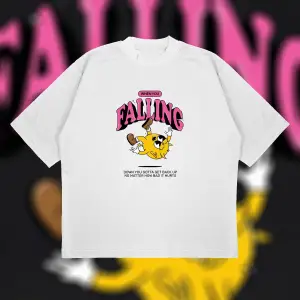 When You Fallin Damnself Oversize Unisex Pamuklu Nefes Alan Kalın Kumaşlı