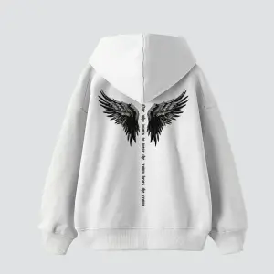 Wınget Crown Baskılı Oversize Unisex Beyaz