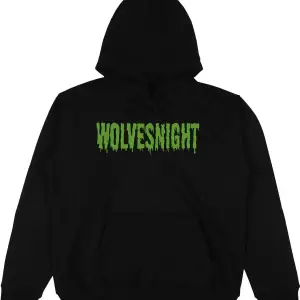 Wolves Night Siyah Oversize Unisex Kapüşonlu Sweatshirt Hoodie