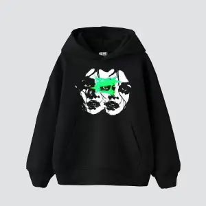 Woman Shadows Baskılı Siyah Oversize Unisex