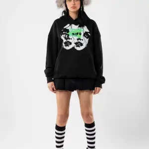 Woman Shadows Baskılı Siyah Oversize Unisex