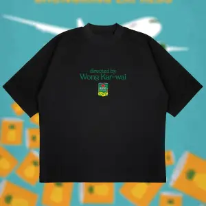 Wong Kar-wai Baskılı Oversize Unisex Pamuklu Nefes Alan Kalın Kumaşlı