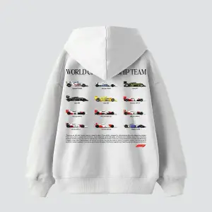 World Championship Team Baskılı Oversize Unisex Beyaz