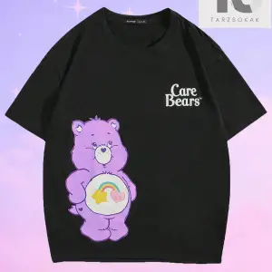 X Sevimli Ayıcıklar Erkek Karikatür ve Mektup Grafikli Tişört