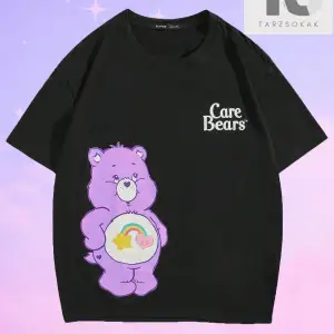 X Sevimli Ayıcıklar Erkek Karikatür ve Mektup Grafikli Tişört