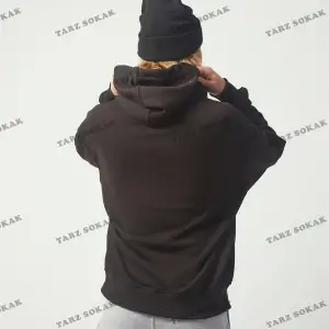 Y2K Drew Oversıze Sweatshirt Hoodie Siyah KOD 2066