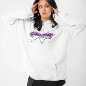 y2K Gengar Sırt Baskılı Oversize Unisex Beyaz