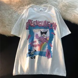 Y2k Harajuka Style Etiket Anime Harajuku Kuromi Greengungchi Tshirt Arskuromimagictshirt