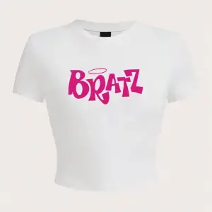 Y2K Pembe Bratz Mektup Baskı Kırpma T-Shirt Seksi Yaz Sokak Kadın Kısa Kollu Rahat Yumuşak St