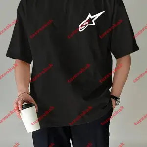 Y2k Starz Baskılı Oversize Unisex Kısa kollu bisiklet yaka t-shirt