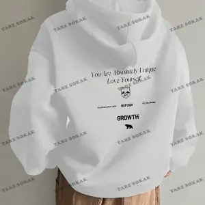 Y2K TREND SEZON BAY UNİSEX RETRO SWEATSHIRT KAPŞONLU KOD 1853 Beyaz