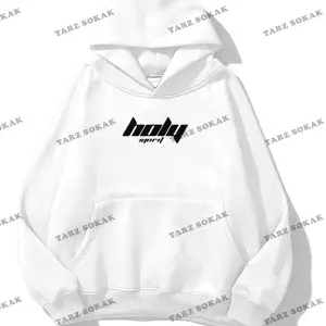 Y2K Unisex 101 Holy Spirit Sweatshirt KOD 1643 Beyaz