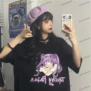 Y2K Unisex Harajuka Anime Retro Kawai Kuromi T-shirt Kod  Rertr Tarzsokak 6710