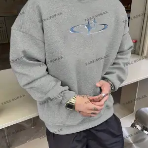 Y2K Unisex Pockets Empty Sweatshirt KOD 1617 Beyaz