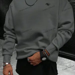 Y2K Unisex Shooting Star Sweatshirt KOD 1535 Gri