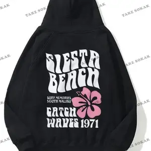 Y2K Unisex Siesta Beach Beyaz Sweatshirt KOD 1997