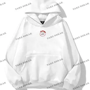 Y2K Unisex Smiley Look Mom Sweatshirt KOD 1493 Beyaz