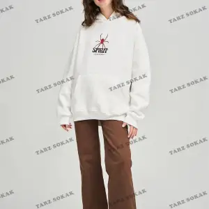 Y2K Unisex Spirit Sweatshirt Hoodie KOD 1917 Beyaz