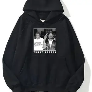 Y2K Unisex Trust Nobody Siyah Sweatshirt KOD 1982