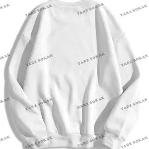 Y2K Unisex Usa Flag Bisiklet Yaka Sweatshirt KOD 1830 Beyaz