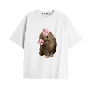 Y2k vintage Cats Baskılı Beyaz T-shirt KOD 5