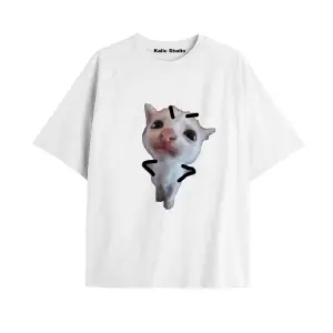 Y2k vintage Cats Baskılı Beyaz T-shirt KOD 7