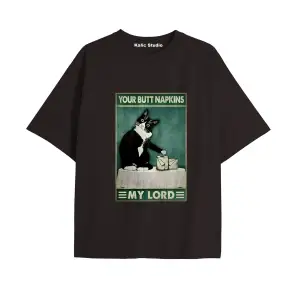 Y2k vintage Cats Baskılı Sİyah T-shirt KOD 22