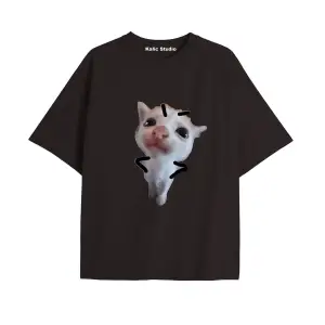 Y2k vintage Cats Baskılı Sİyah T-shirt KOD 27