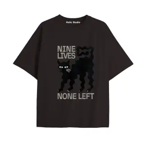 Y2k vintage Cats Baskılı Sİyah T-shirt KOD 37