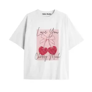 Y2k vintage Cherry Baskılı Sİyah T-shirt KOD 41