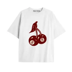 Y2k vintage Cherry Baskılı Sİyah T-shirt KOD 46