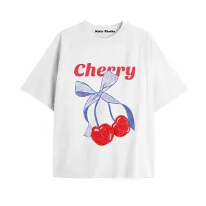 Y2k vintage Cherry Baskılı Sİyah T-shirt KOD 47