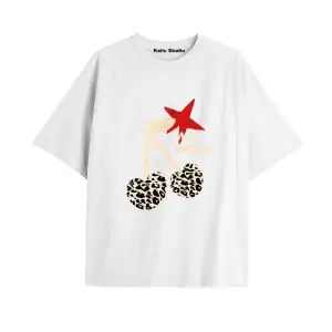 Y2k vintage Cherry Baskılı Sİyah T-shirt KOD 48